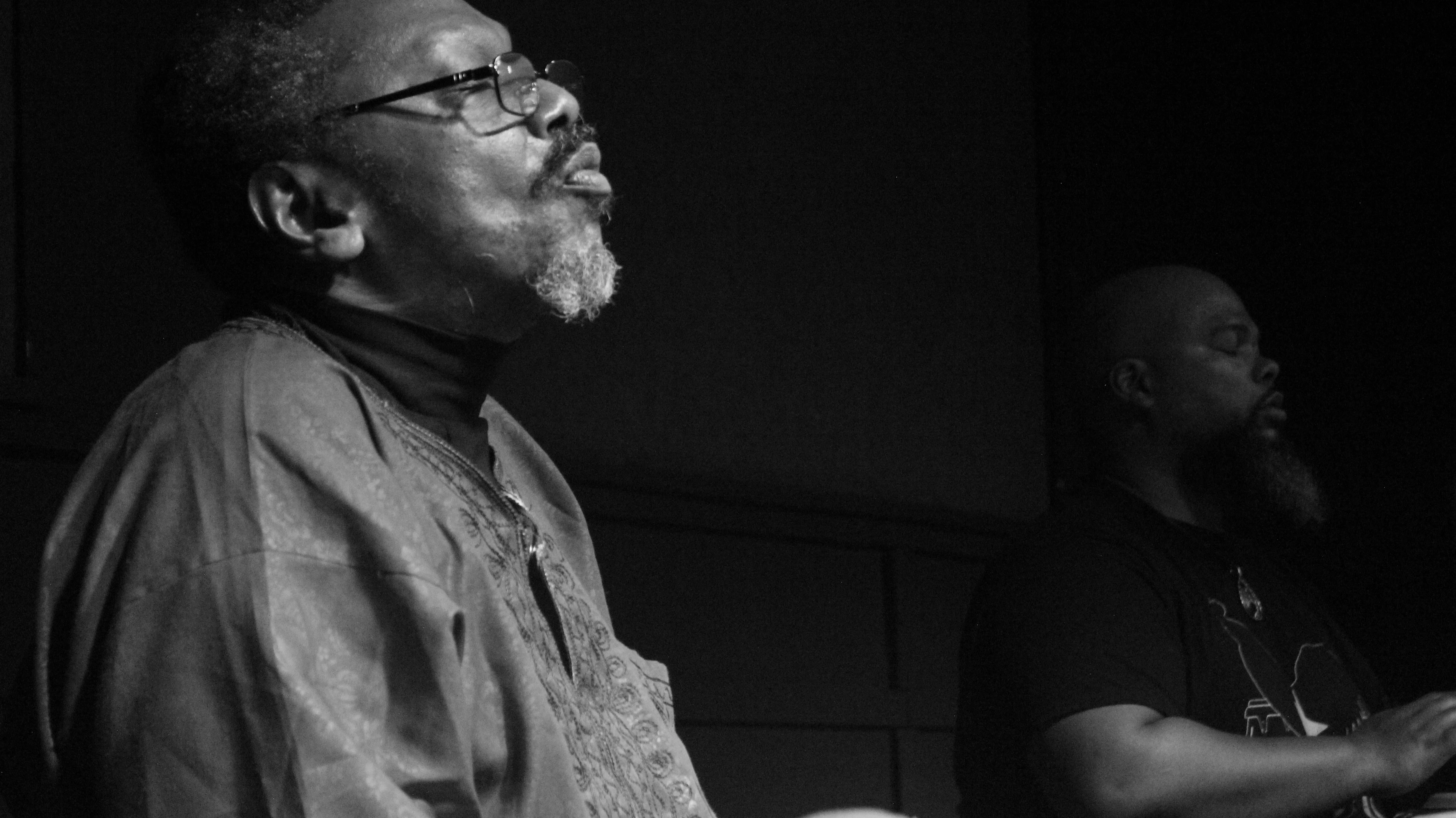 Brian Jarawa Gray Master Percussionist playing djembe